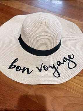 La Vie en Rose Aqua "Bon Voyage" Wide Brim Sun Hat
